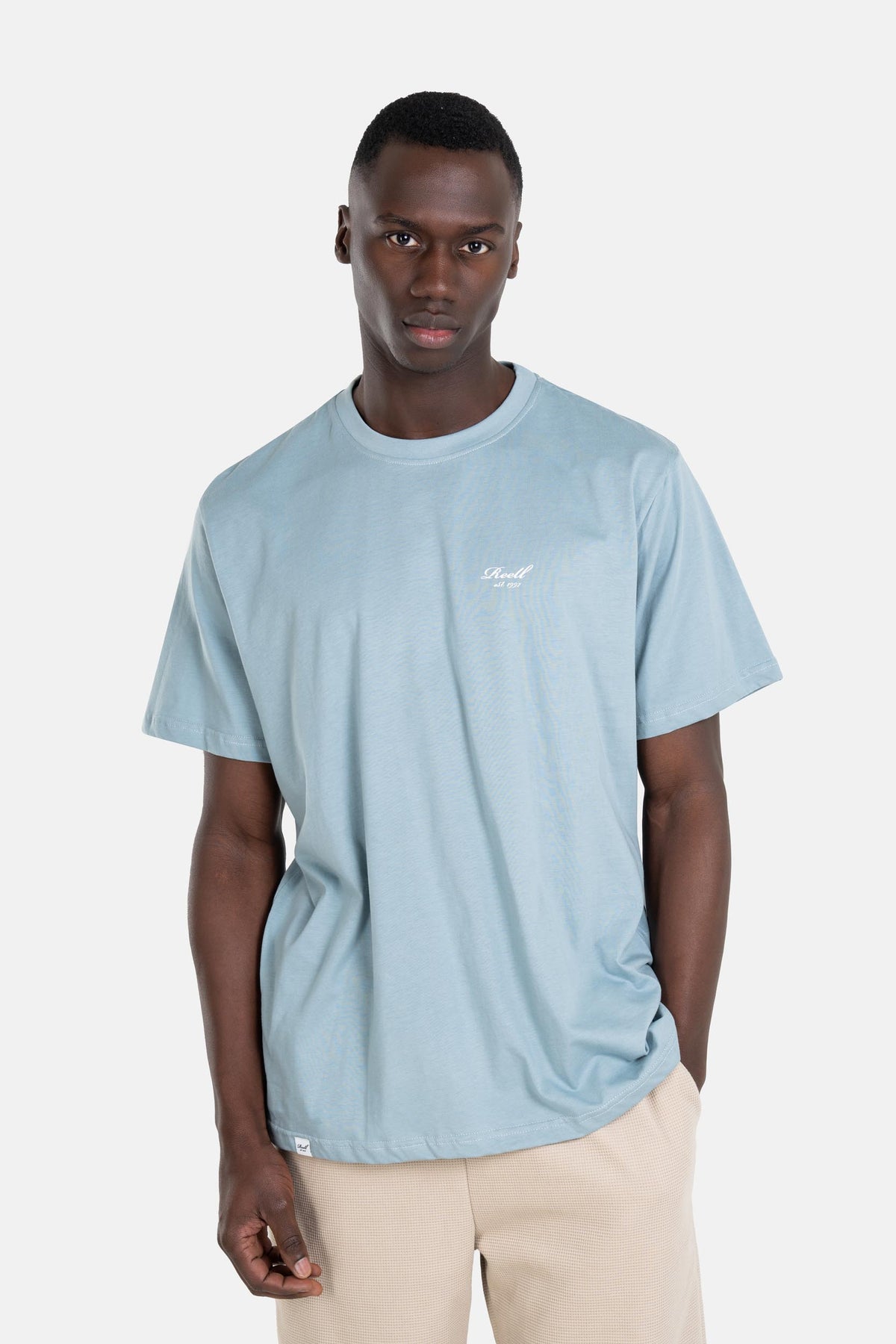 Staple Logo T-Shirt Blue Map