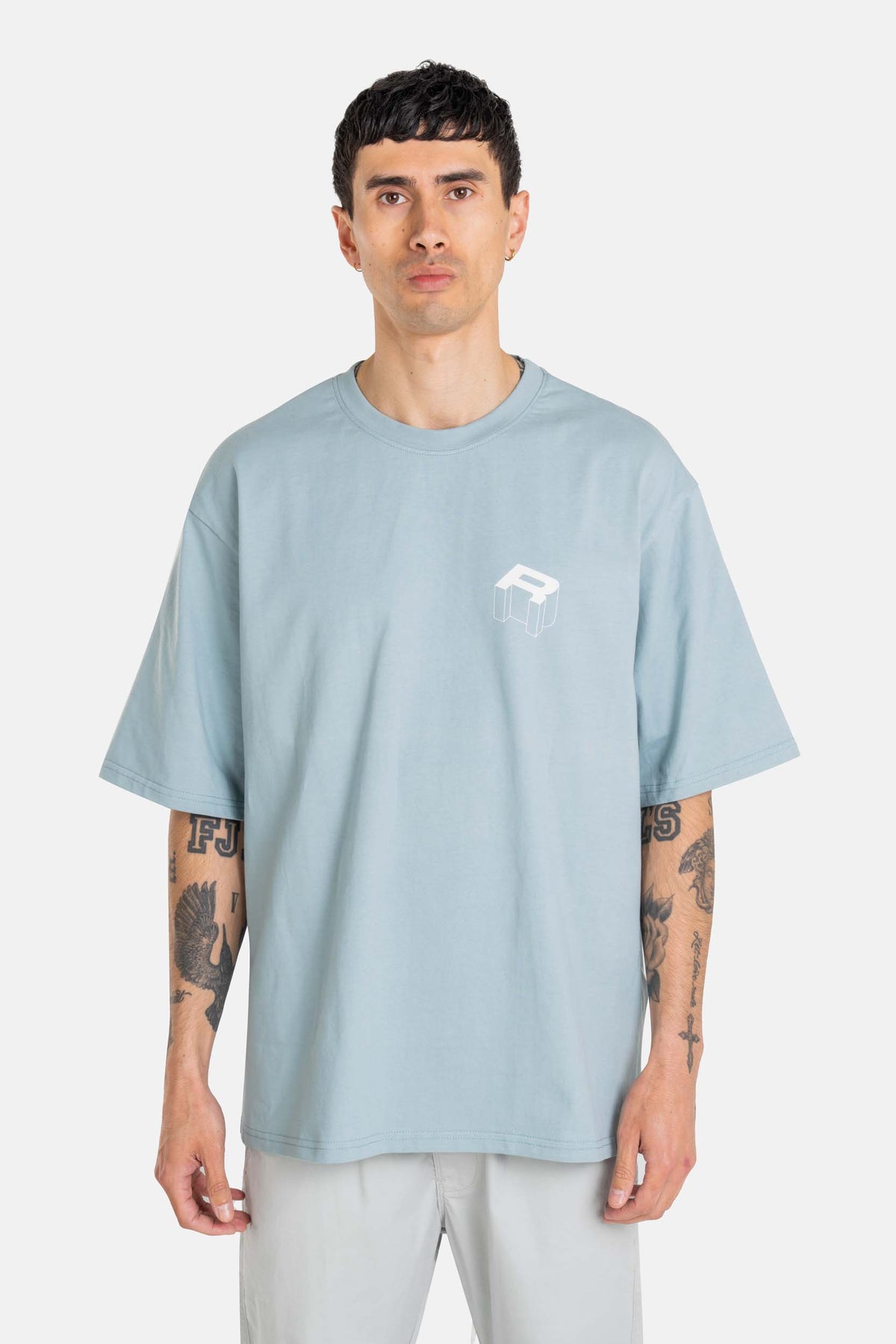 Block T-Shirt Lead Blue