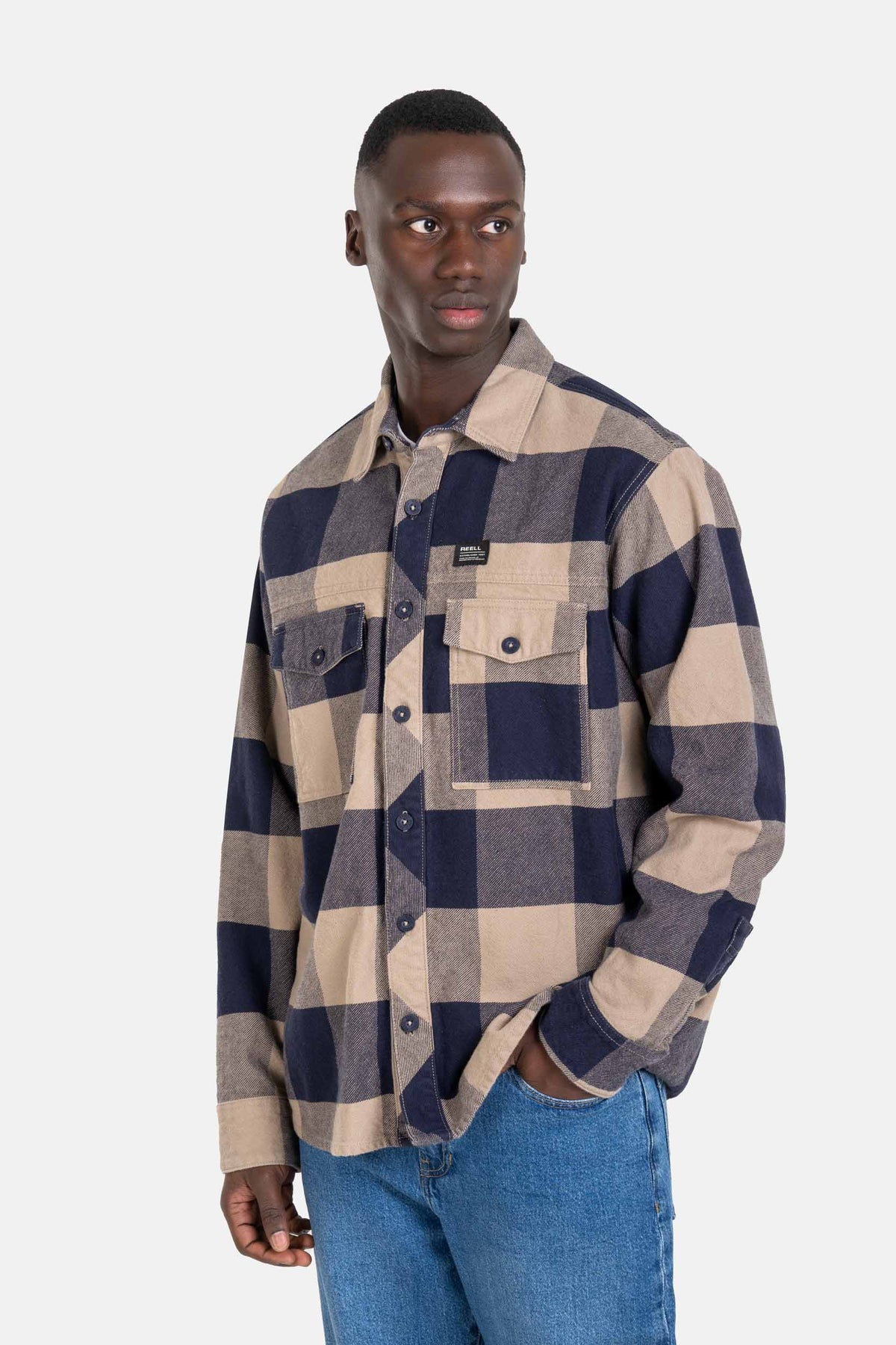 Freeman Shirt Check Navy/Sand