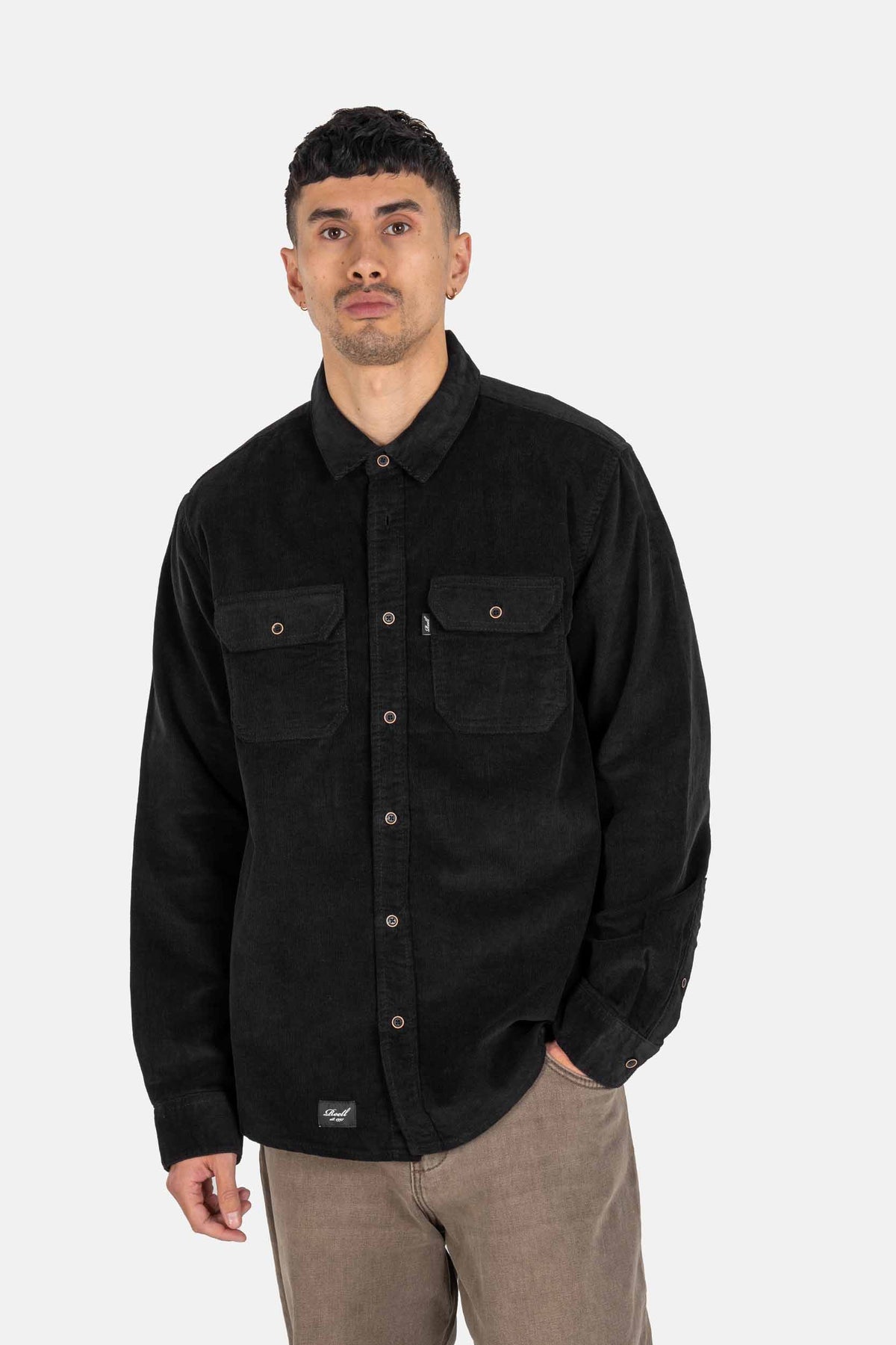 Dual Cord Shirt Deep Black