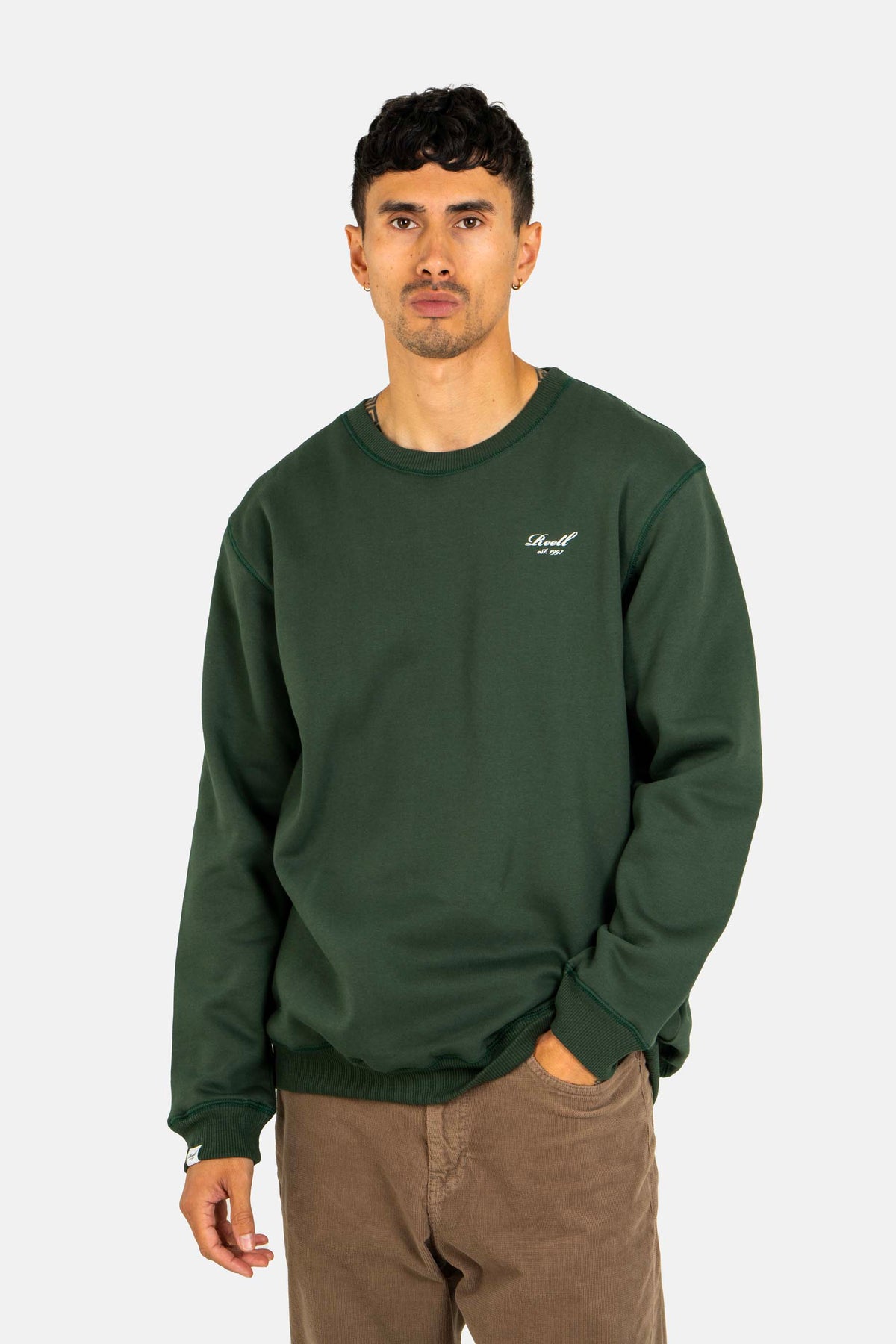 Staple Logo Crewneck Forest Green