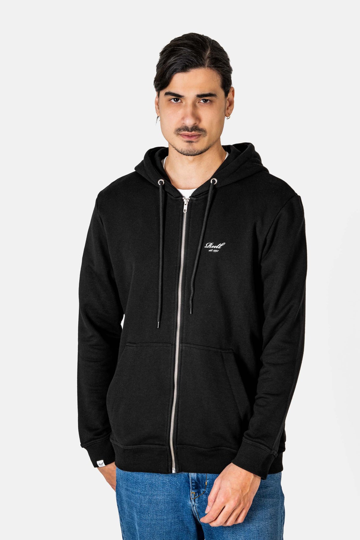Staple Terry Zip Hoodie Deep Black