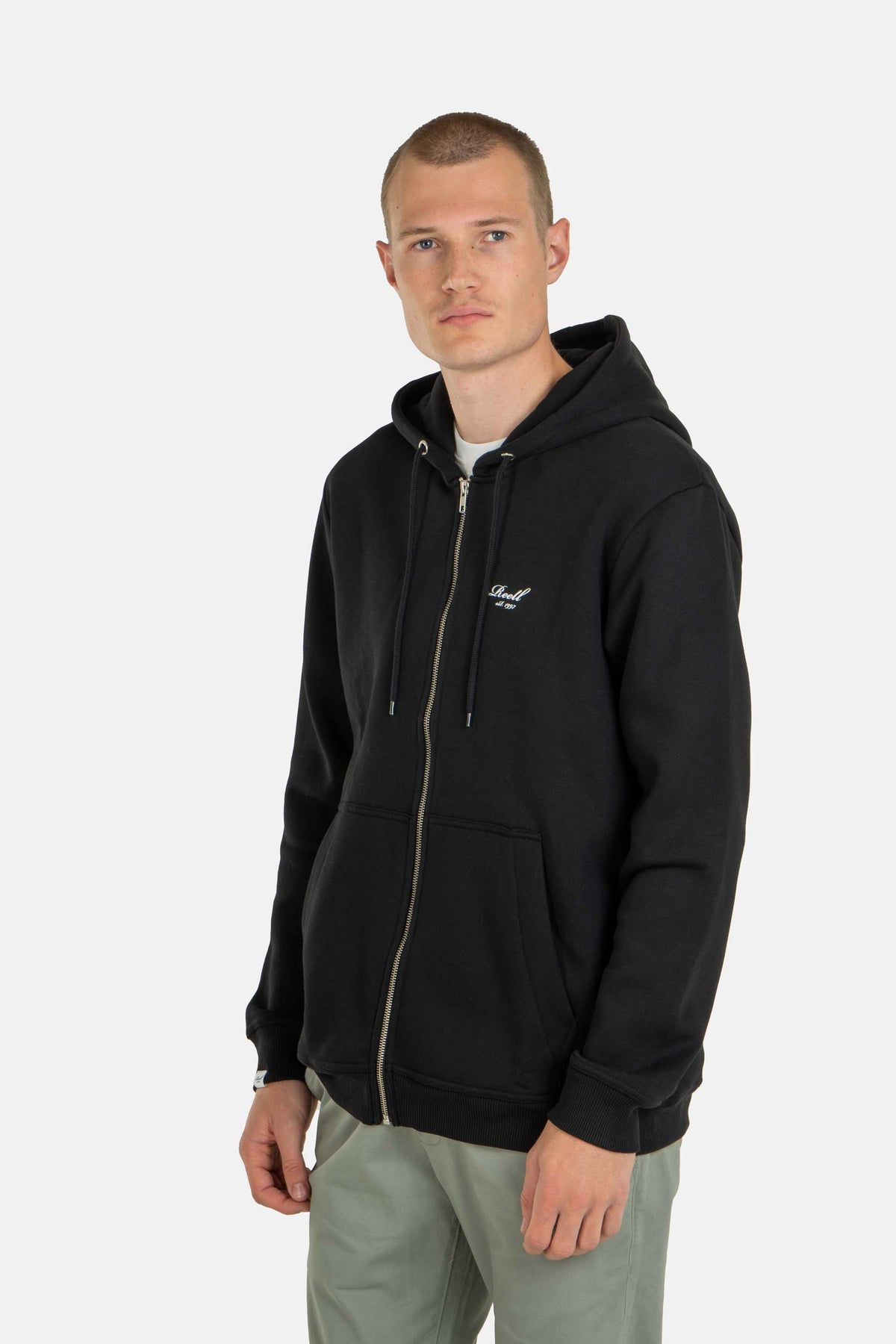 Staple Logo Zip Hoodie Deep Black