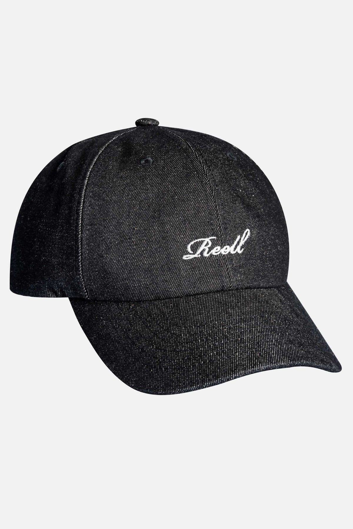 Single Script Cap Black Denim