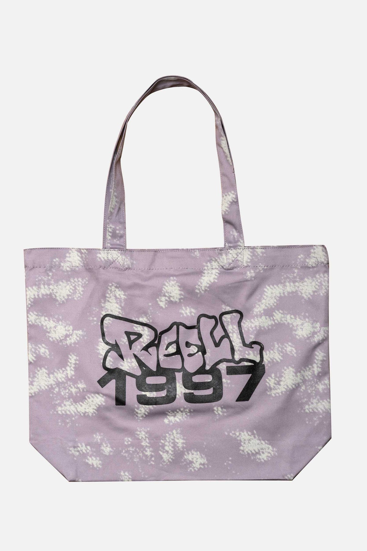 Tote Bag Script Camo Purple Grey