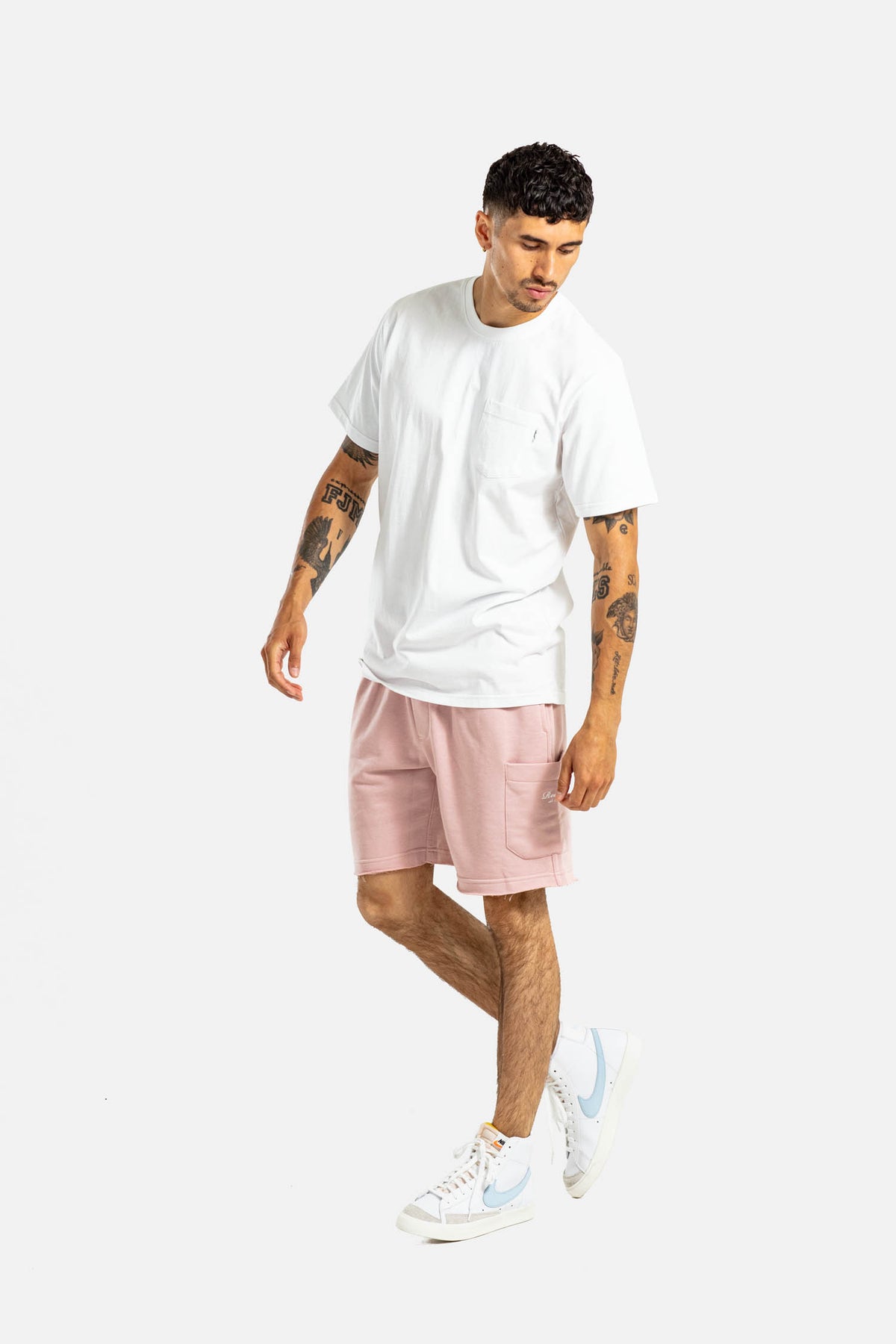 Sweat Cargo Short Smoked Pink