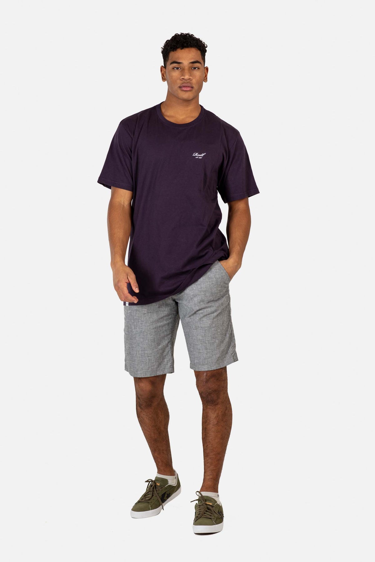 Flex Grip Chino Short Grey Linen