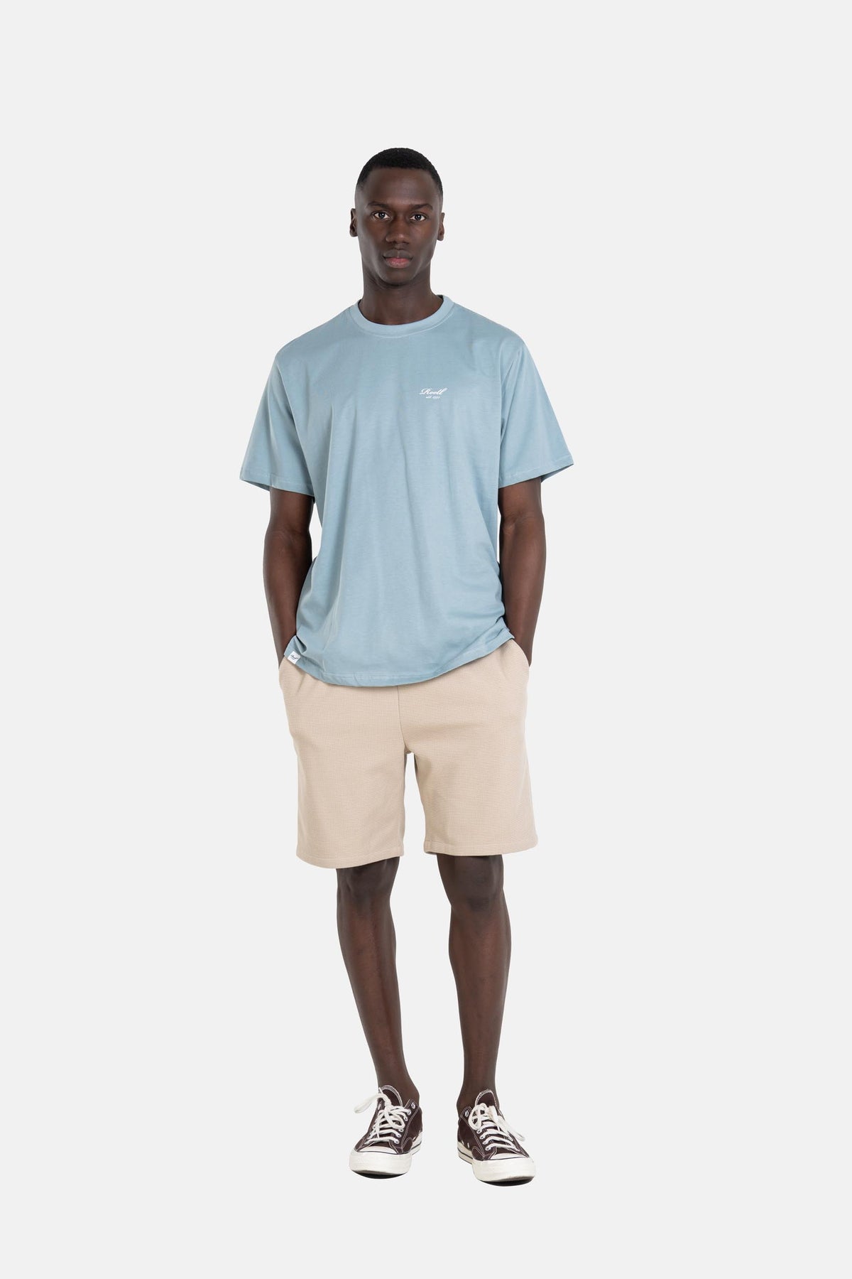 Staple Logo T-Shirt Blue Map