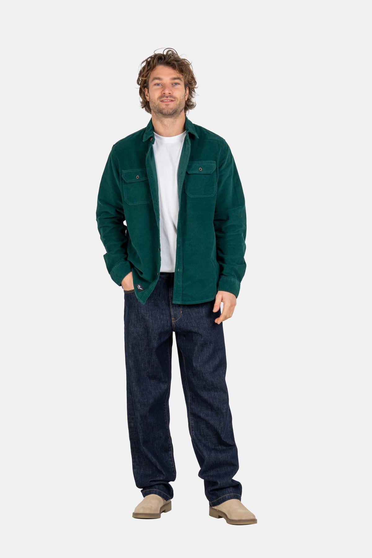 Dual Cord Shirt Forest Green