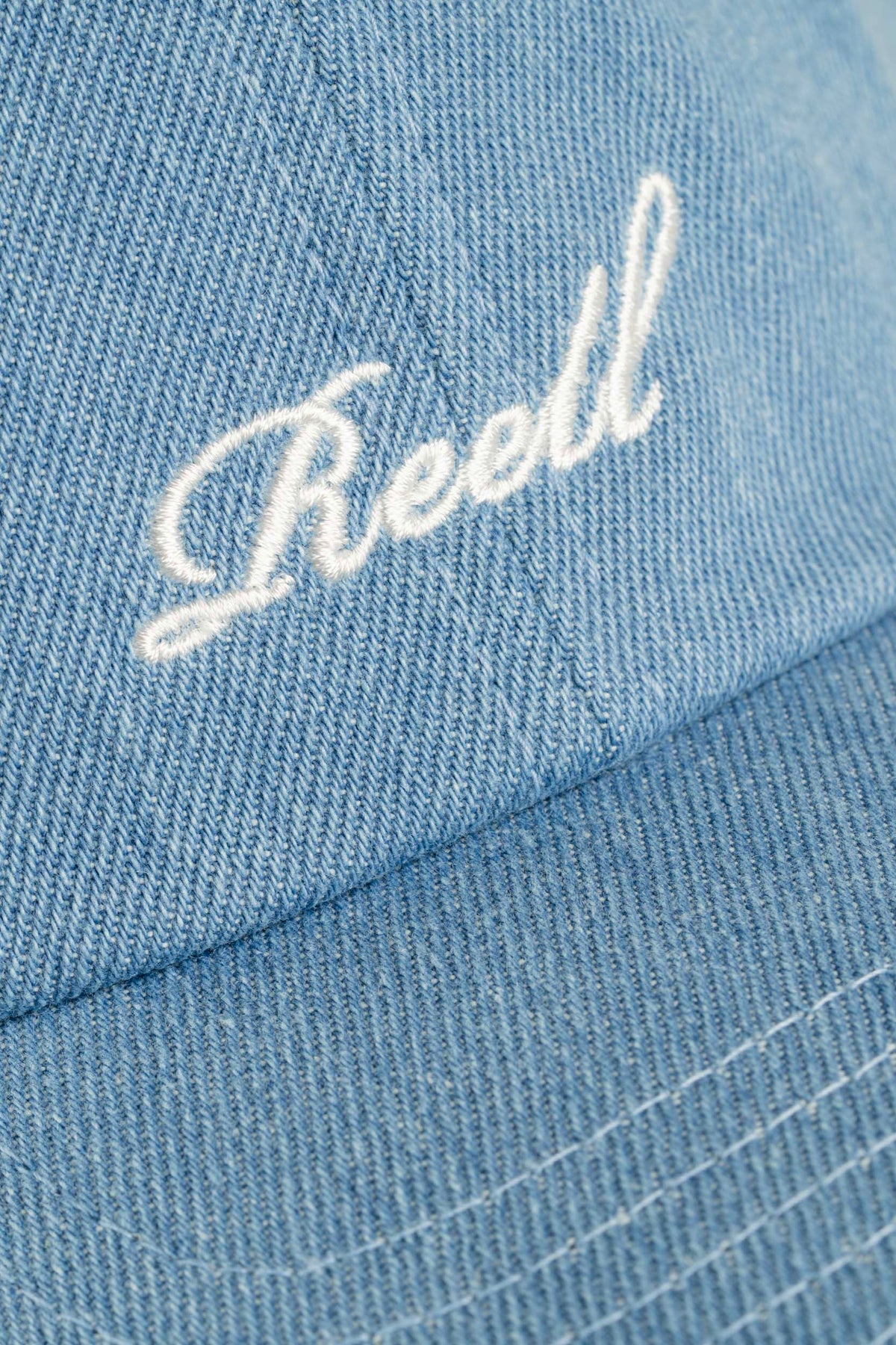 Single Script Cap Light Blue Denim