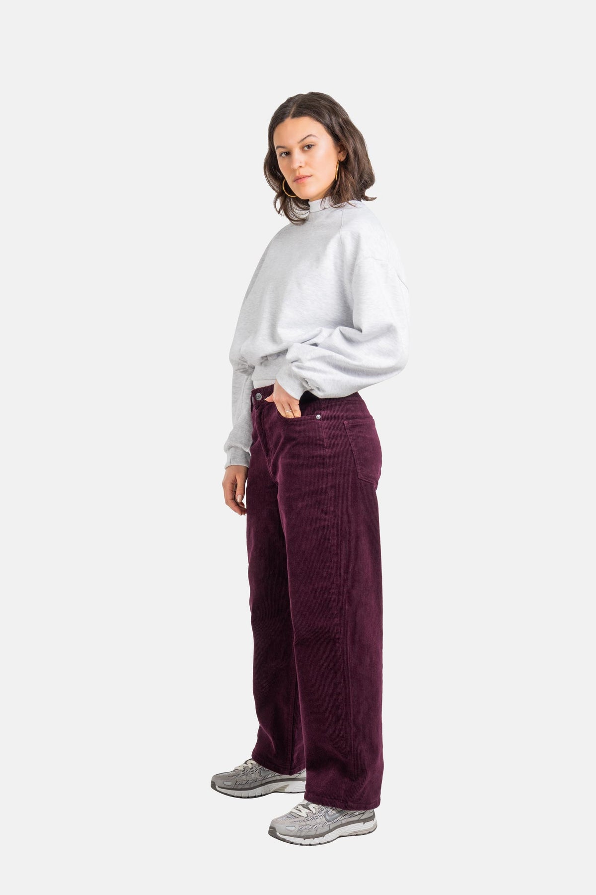 Women Chloé Baggy Burgundy Cord