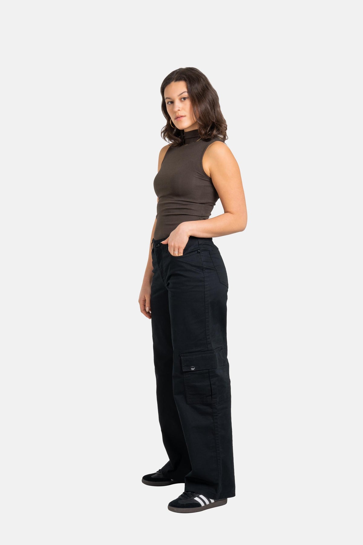 Women Mia Cargo Deep Black Canvas