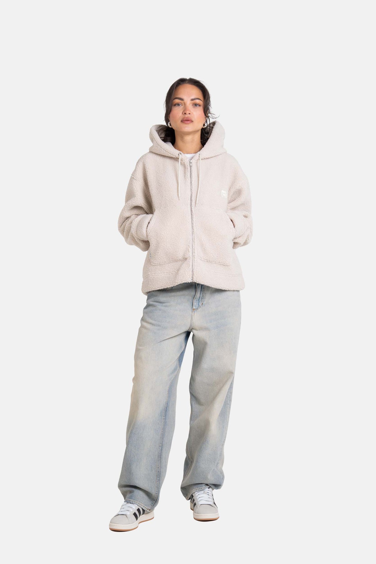 Women Soft Zip Hoodie Oatmeal