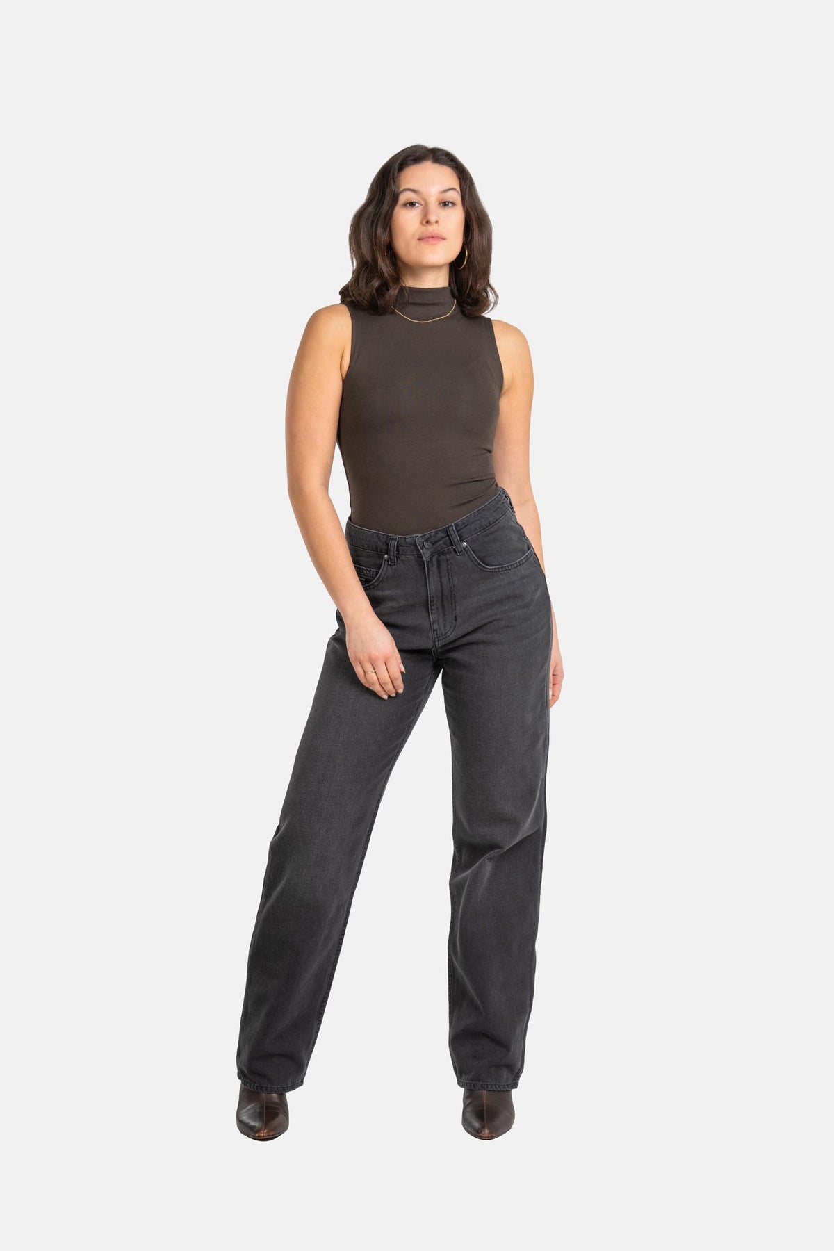 Women Betty Baggy Dark Grey Stone