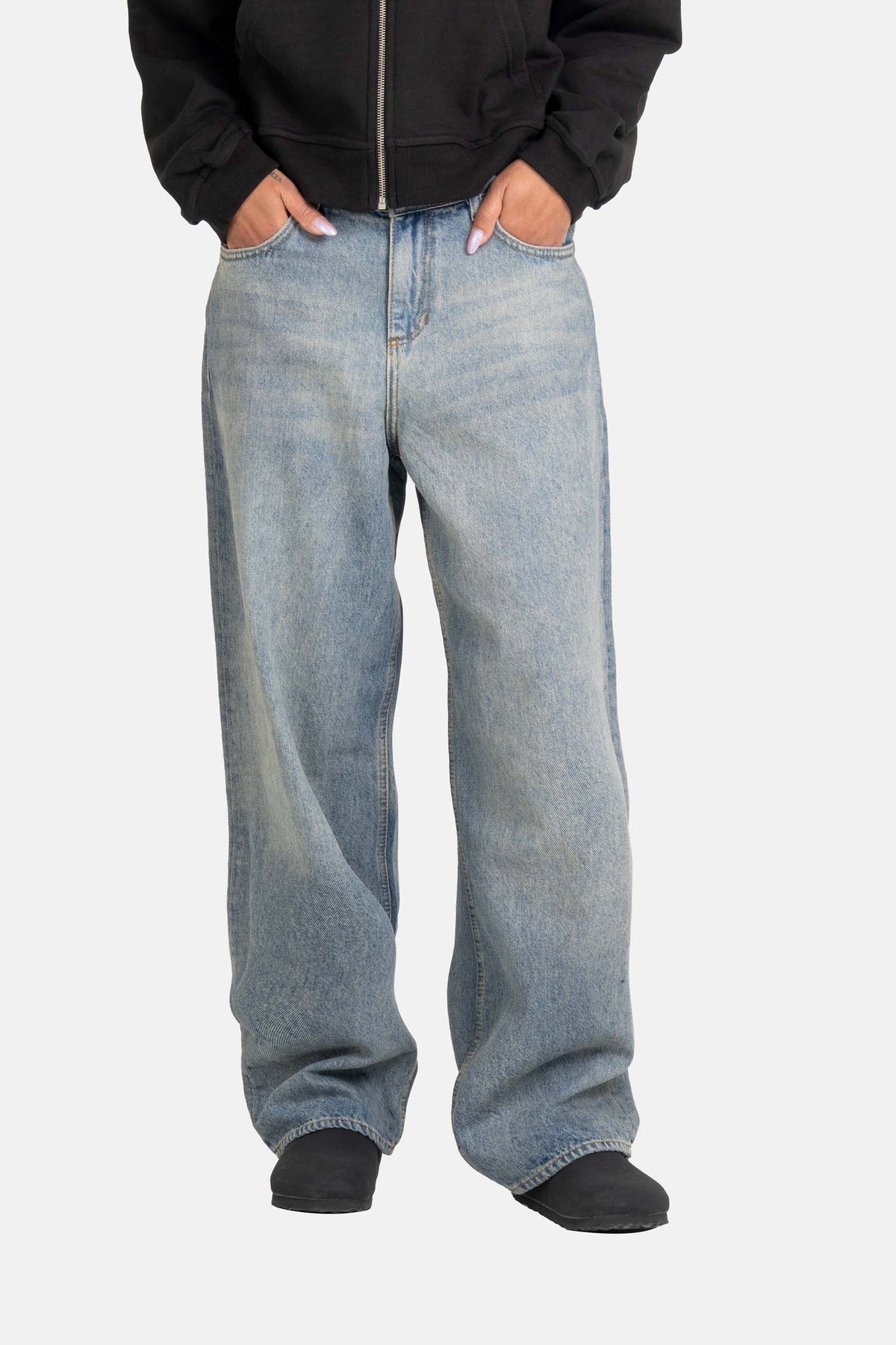 Women Chloé Baggy Faded Mid Blue