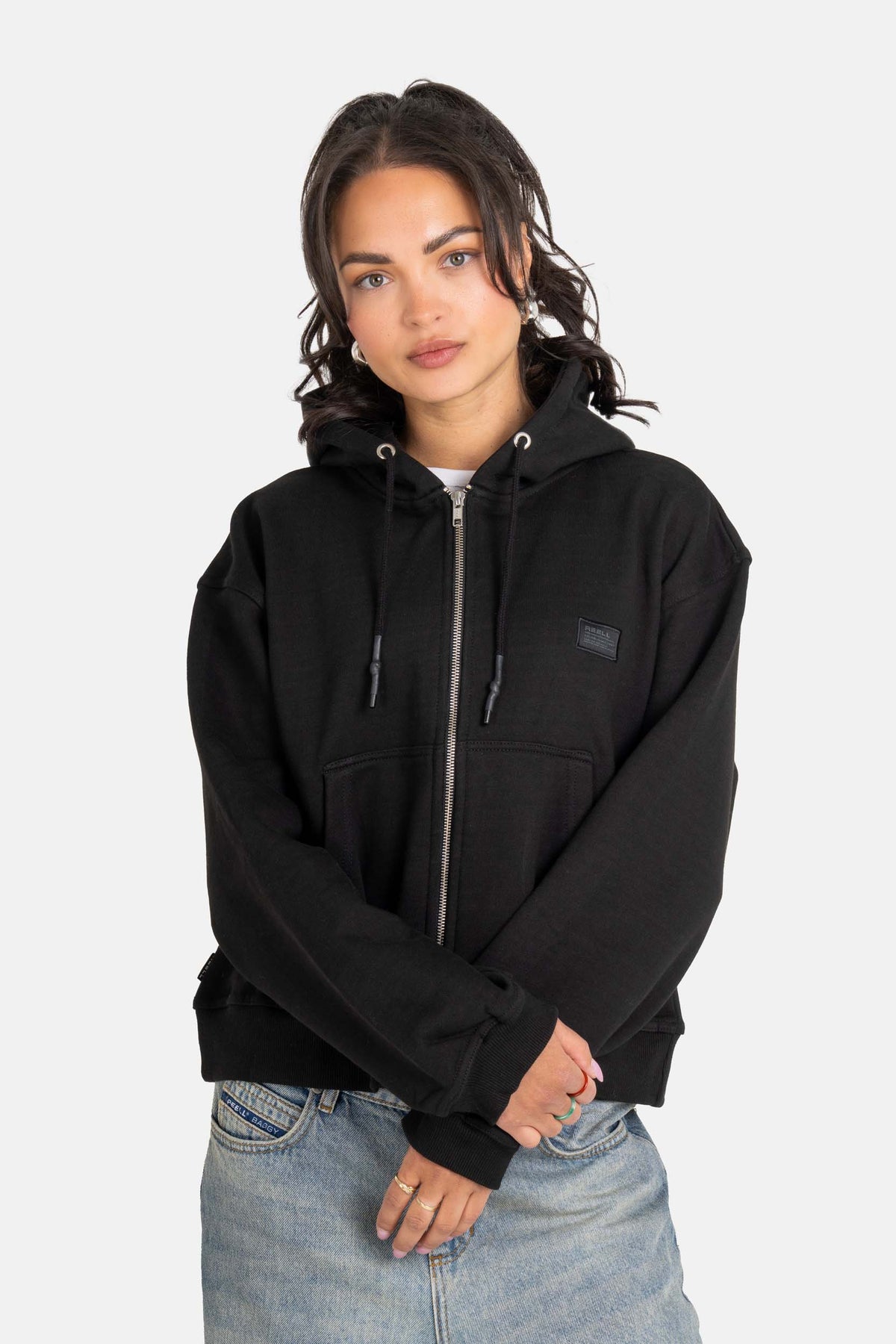 Women Zip Hoodie Black
