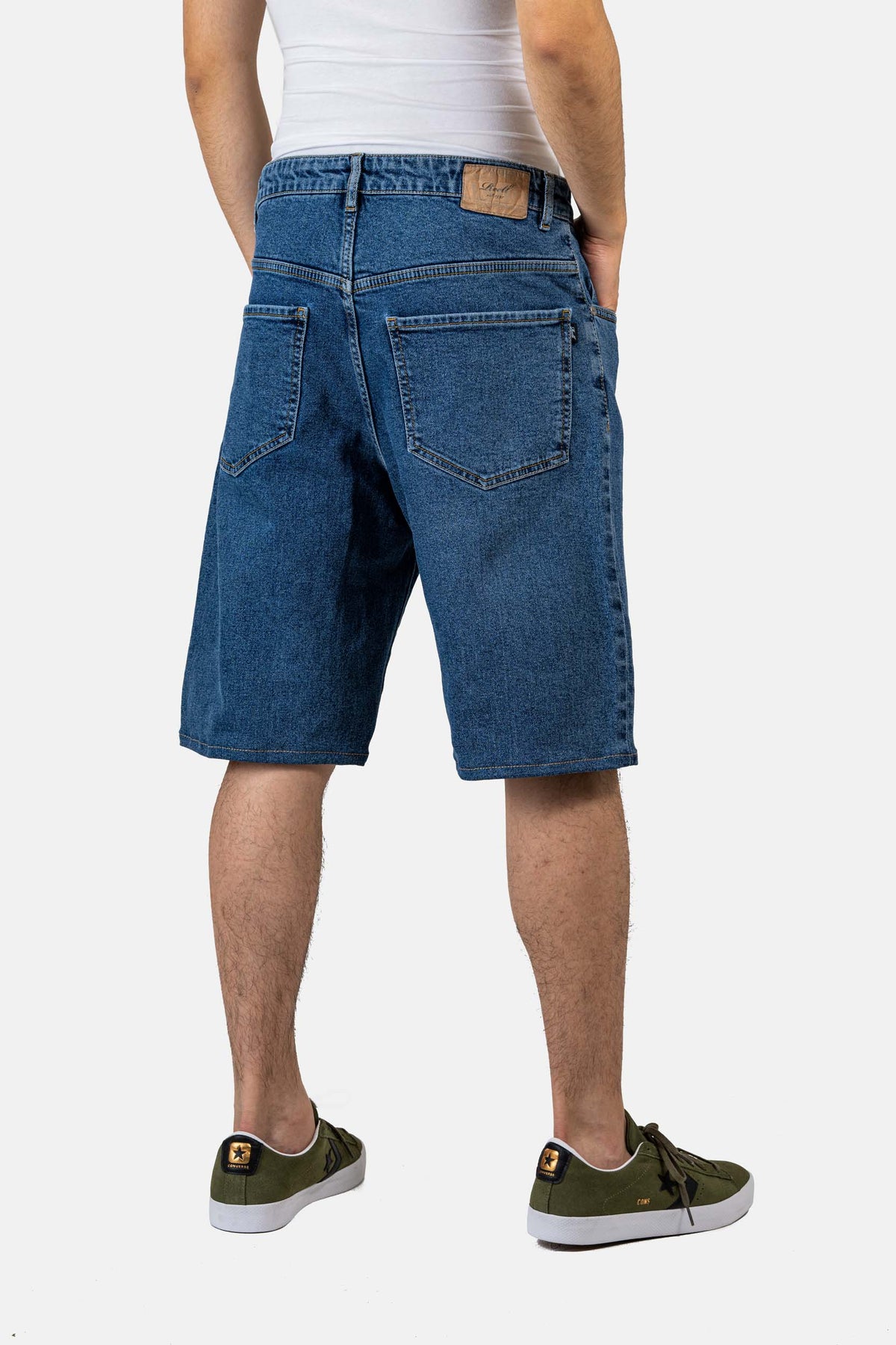Solid Short Retro Mid Blue