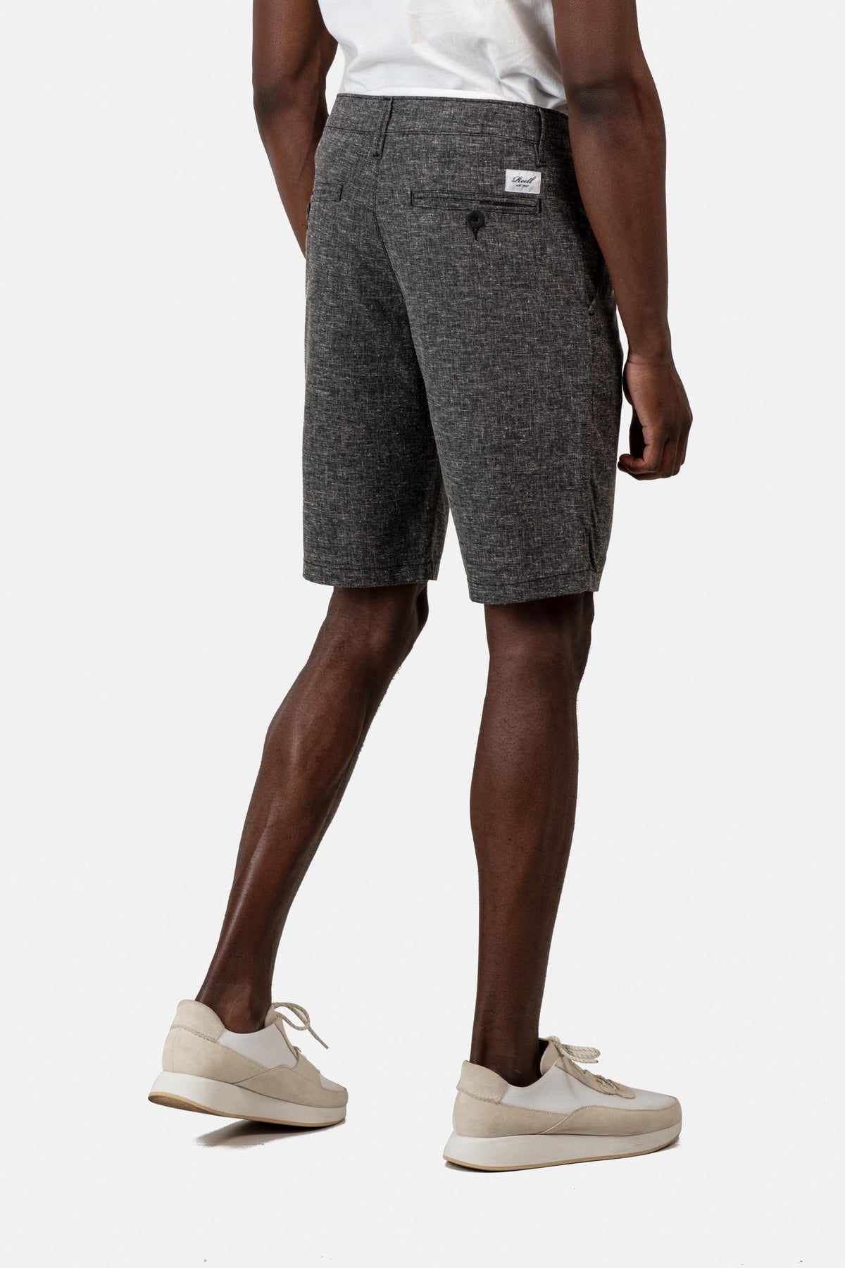 Flex Grip Chino Short Black Linen
