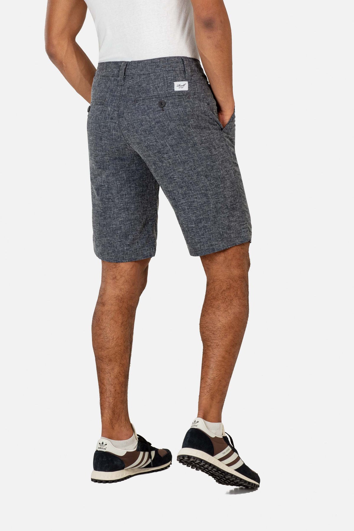 Flex Grip Chino Short Navy Linen