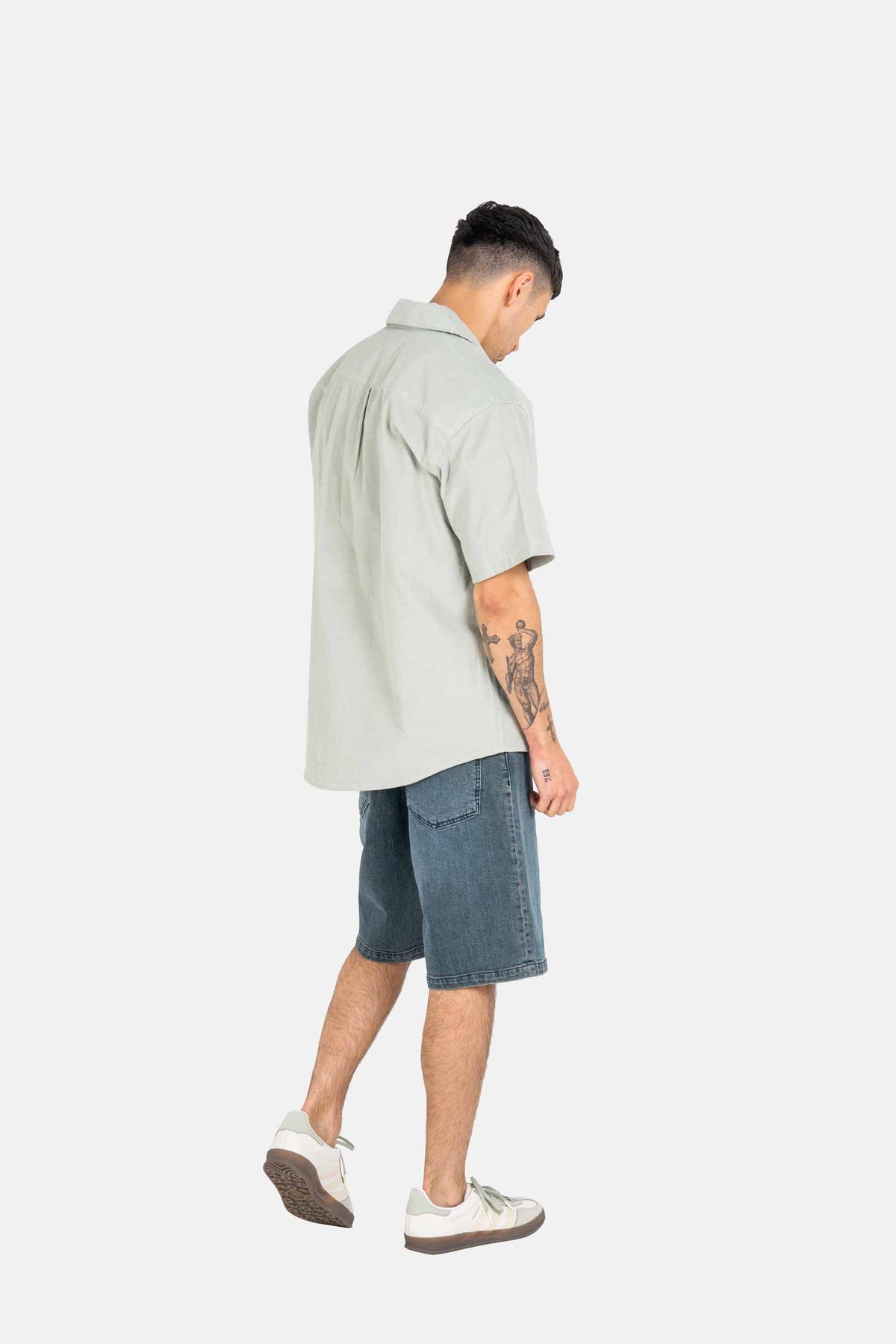 Resort Cord Shirt Aqua Grey