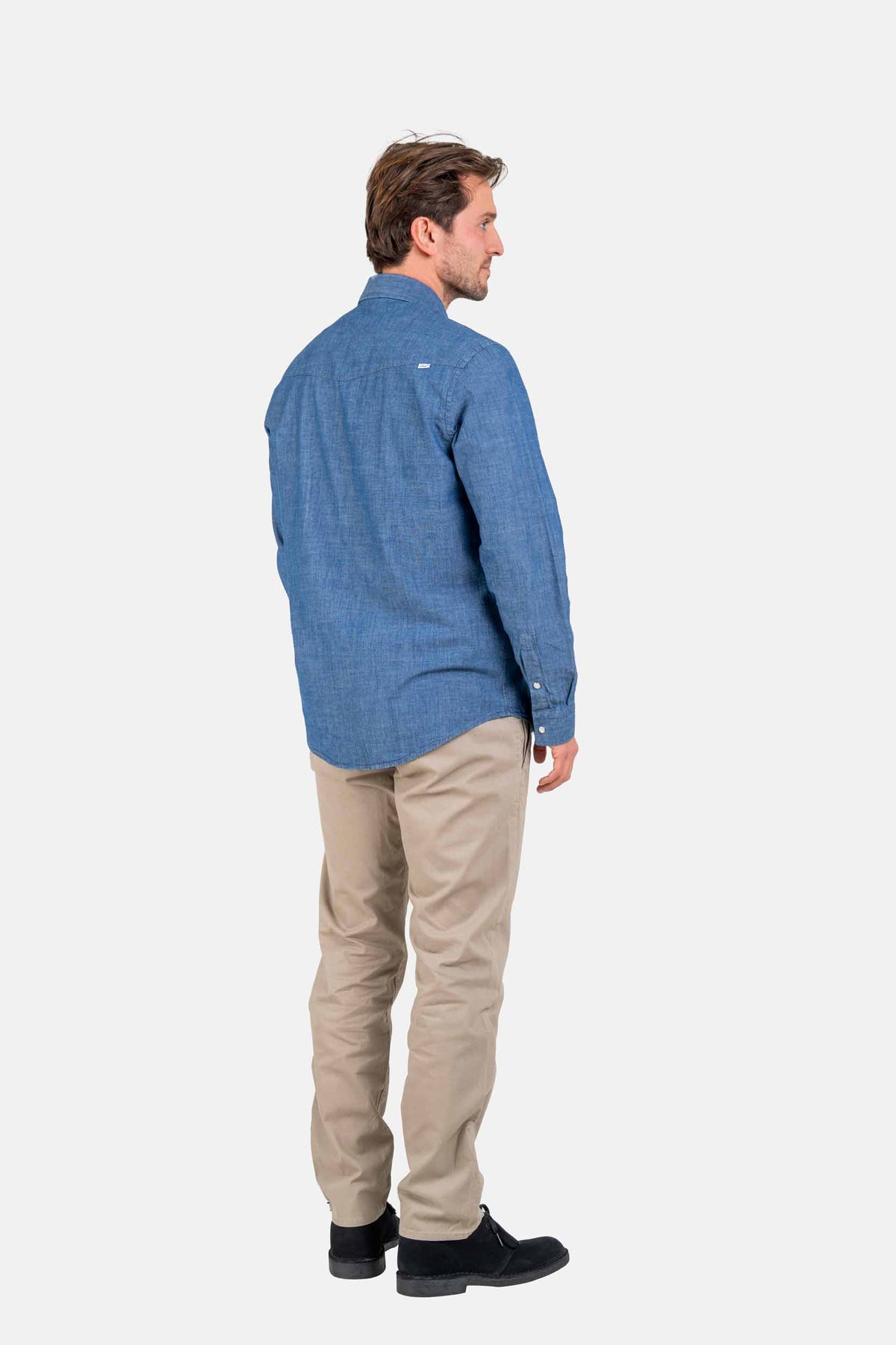 Western Shirt Mid Blue Wash