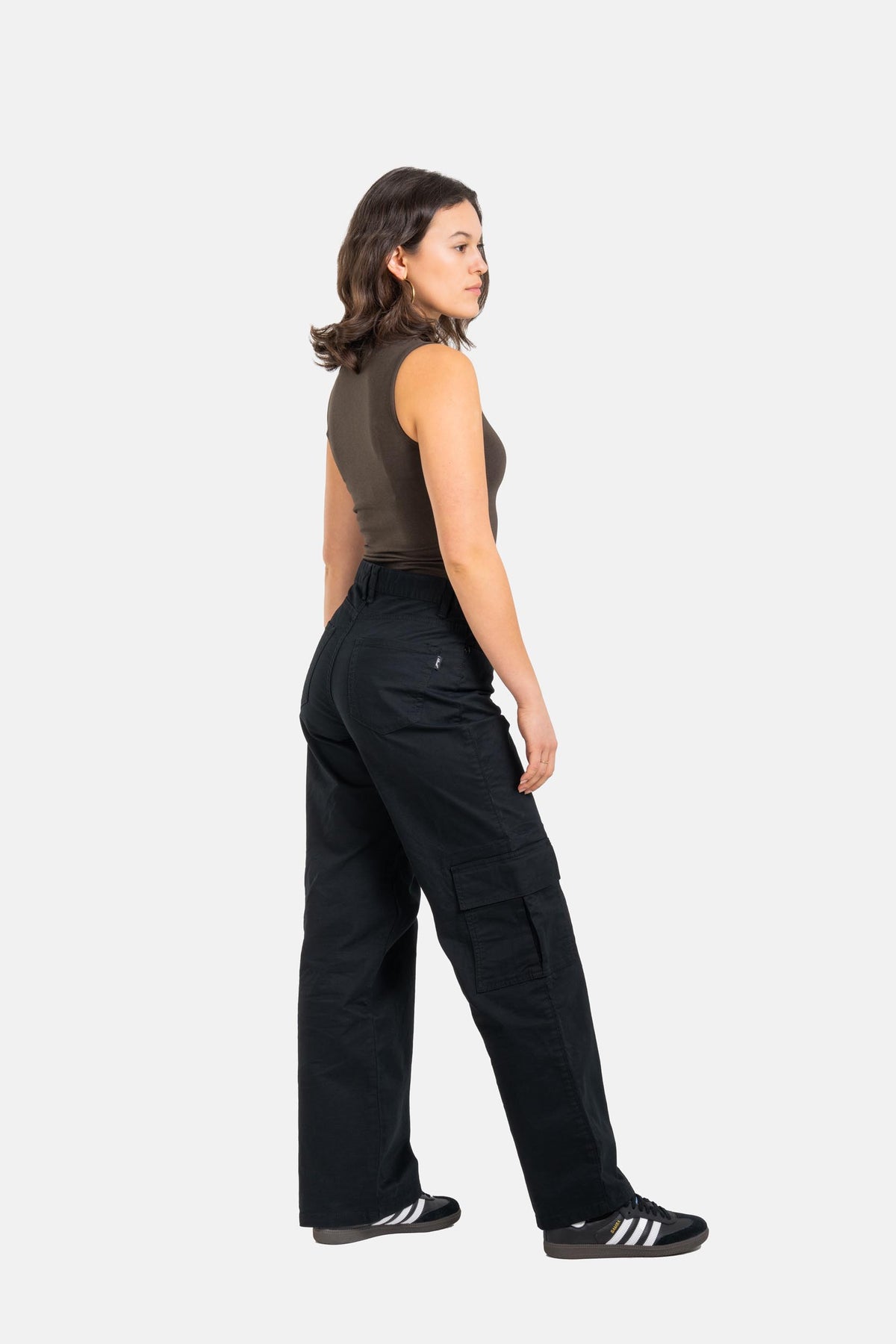 Women Mia Cargo Deep Black Canvas