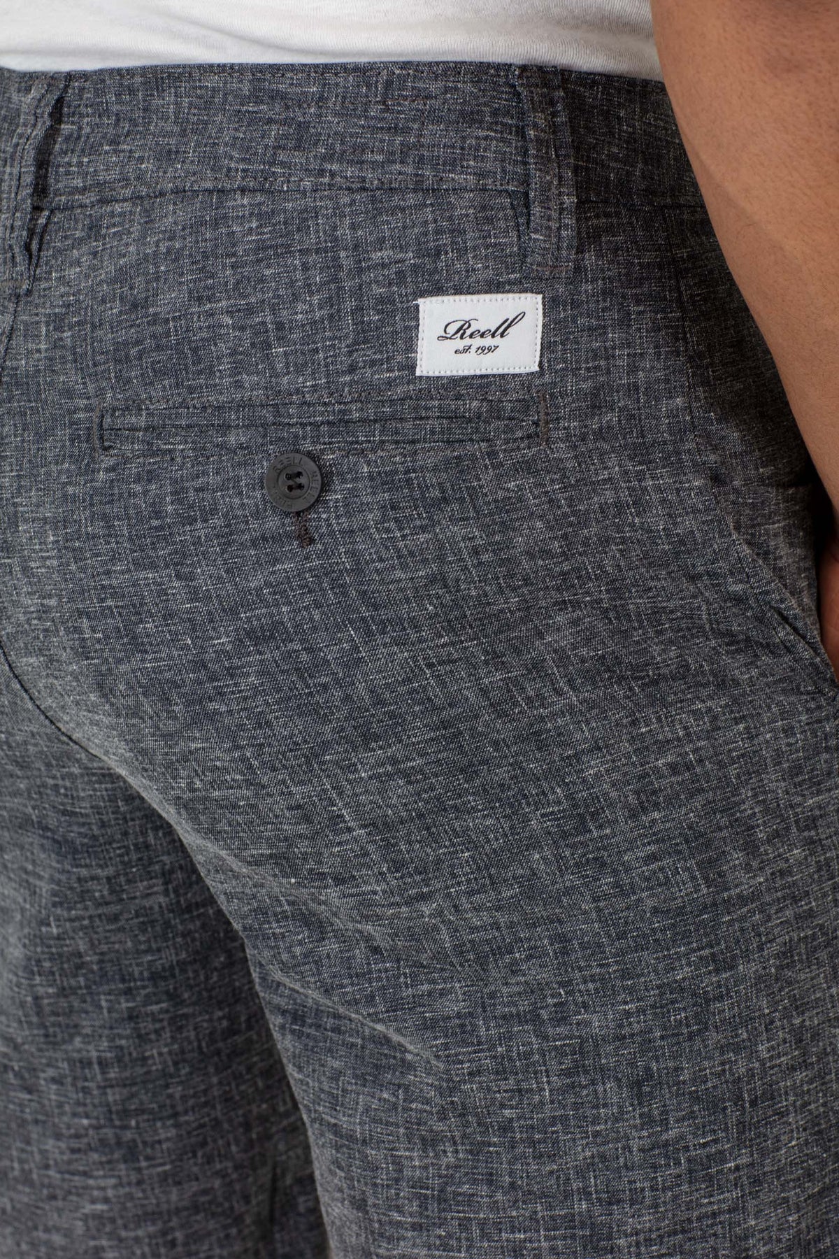 Flex Grip Chino Short Navy Linen