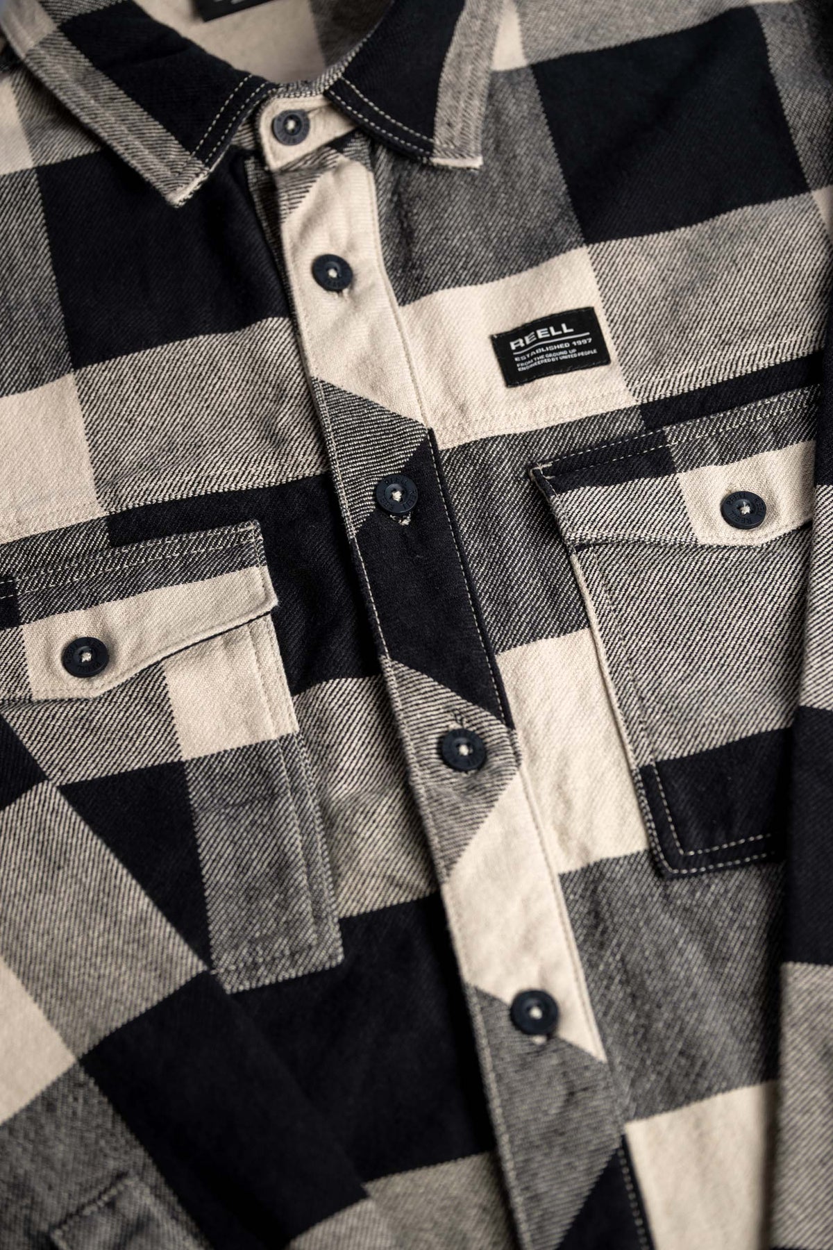 Freeman Shirt Check Deep Black/Oatmeal