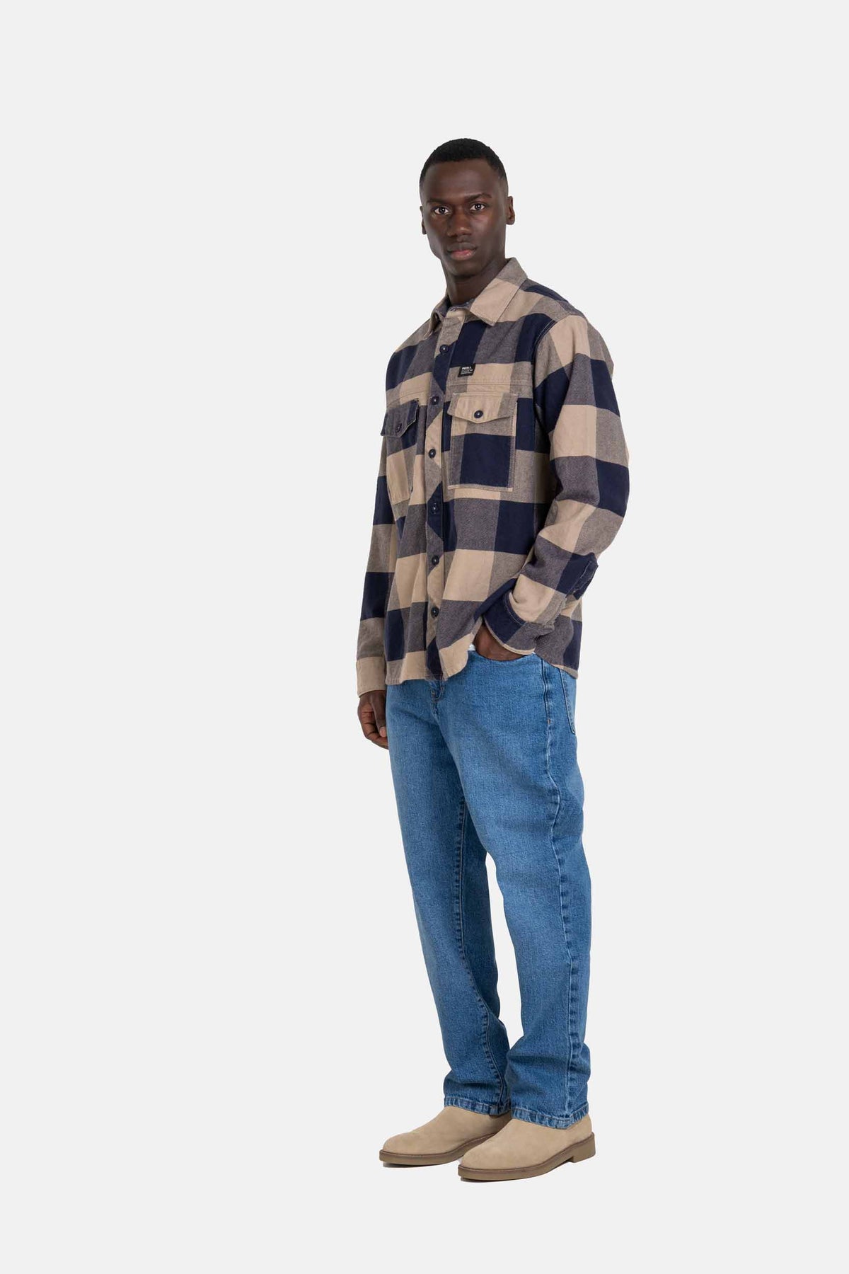 Freeman Shirt Check Navy/Sand