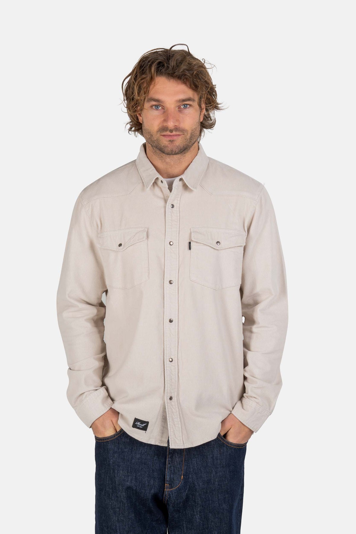 Western Cord Shirt Oatmeal