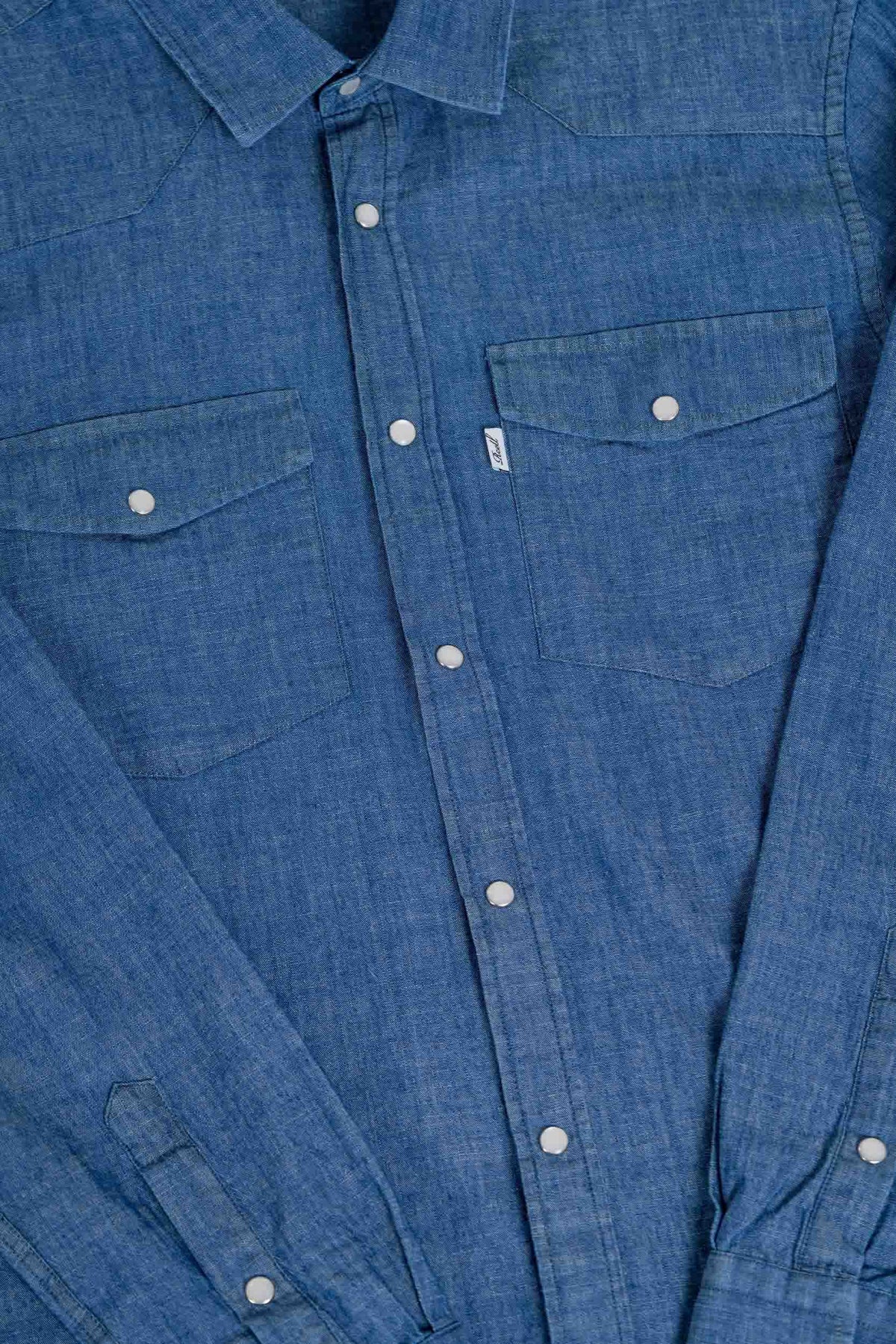 Western Shirt Mid Blue Wash