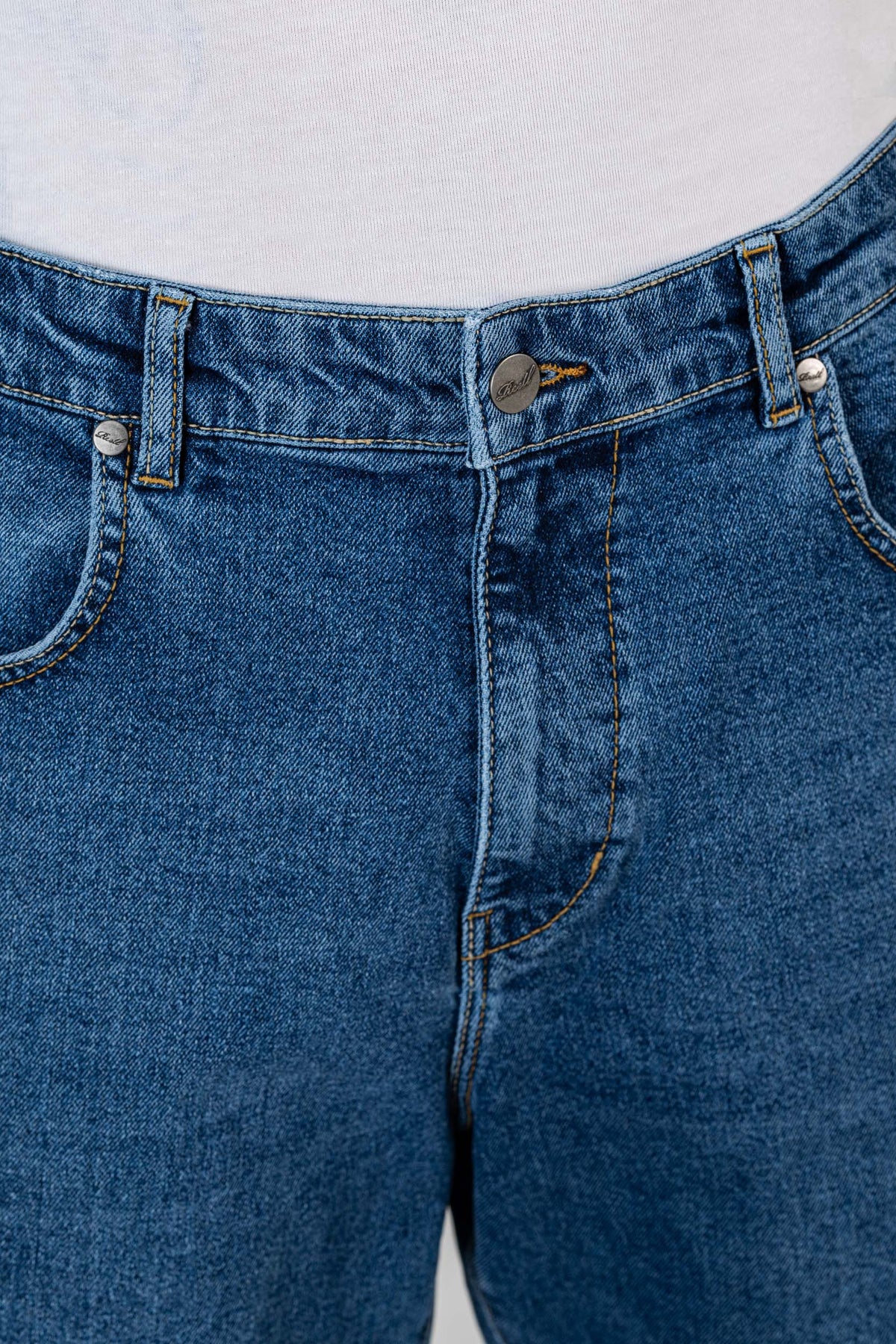 Solid Short Retro Mid Blue
