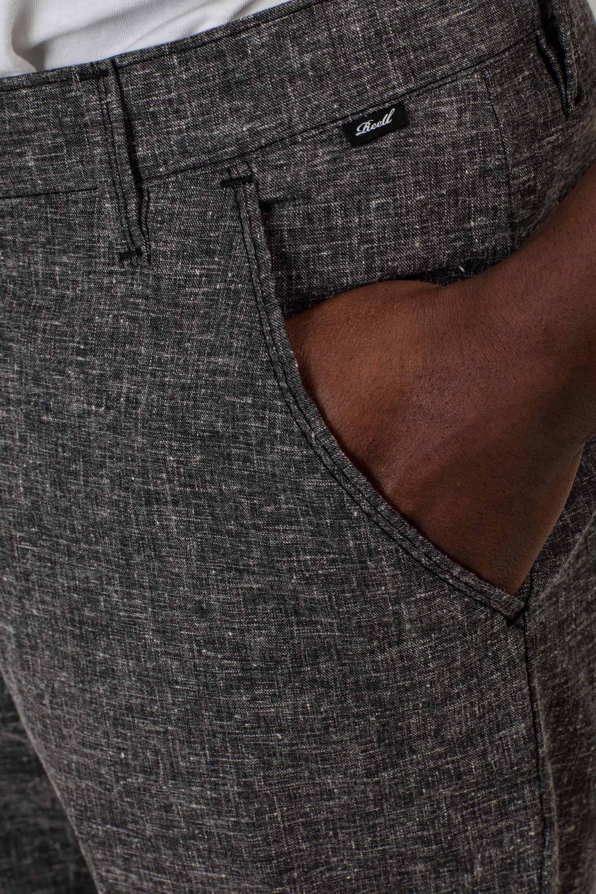 Flex Grip Chino Short Black Linen