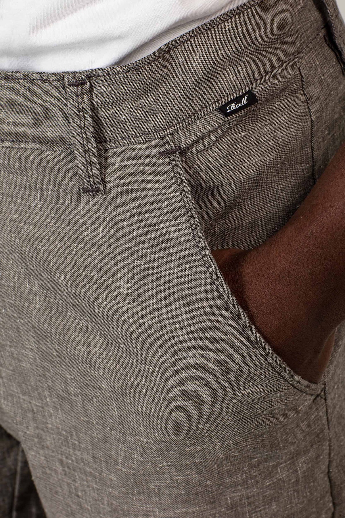 Flex Grip Chino Short Stone Green Linen
