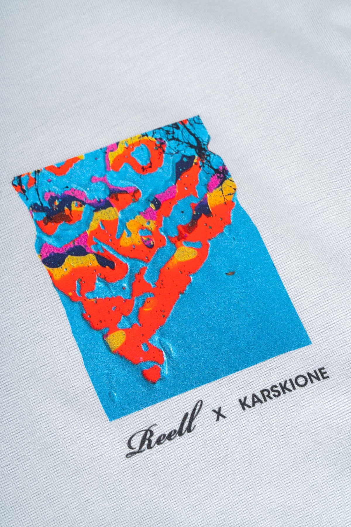Reell x Karskione T-Shirt Water Blue