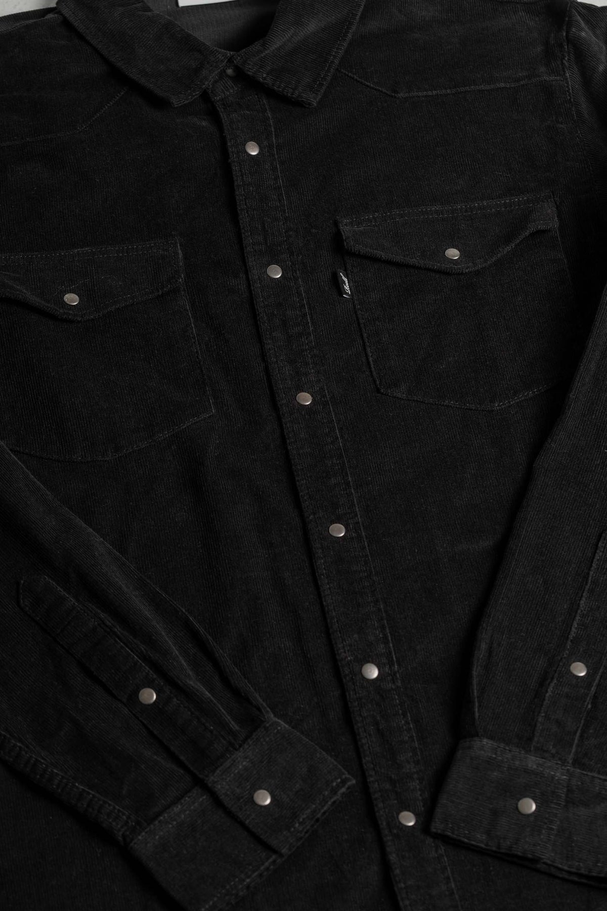 Western Cord Shirt Deep Black