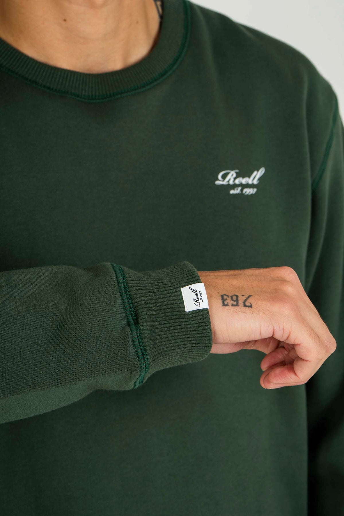 Staple Logo Crewneck Forest Green
