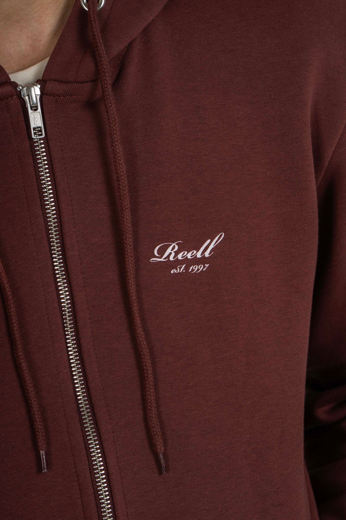 Staple Logo Zip Hoodie Dark Cherry