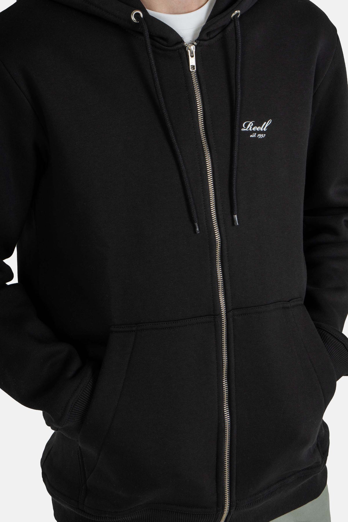 Staple Logo Zip Hoodie Deep Black