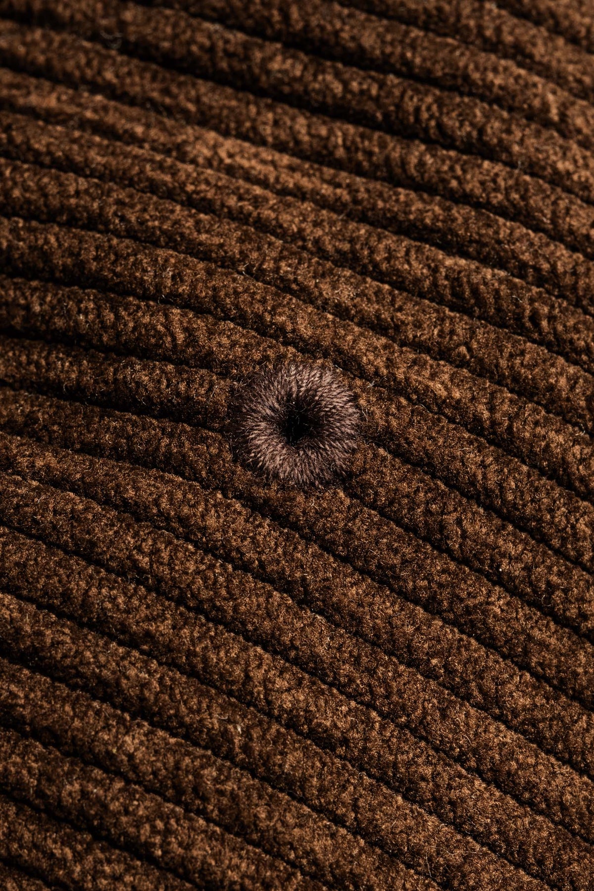 Docker Cap Dark Brown Cord / Beige Fleece