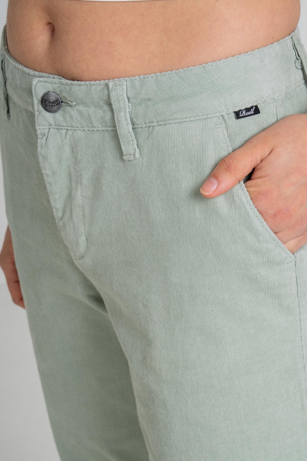 Women Kim Pant BC Baby Cord Aqua Grey (Grey Mint)