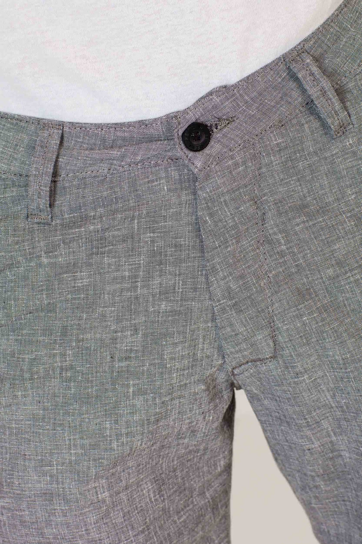 Flex Grip Chino Short Grey Linen