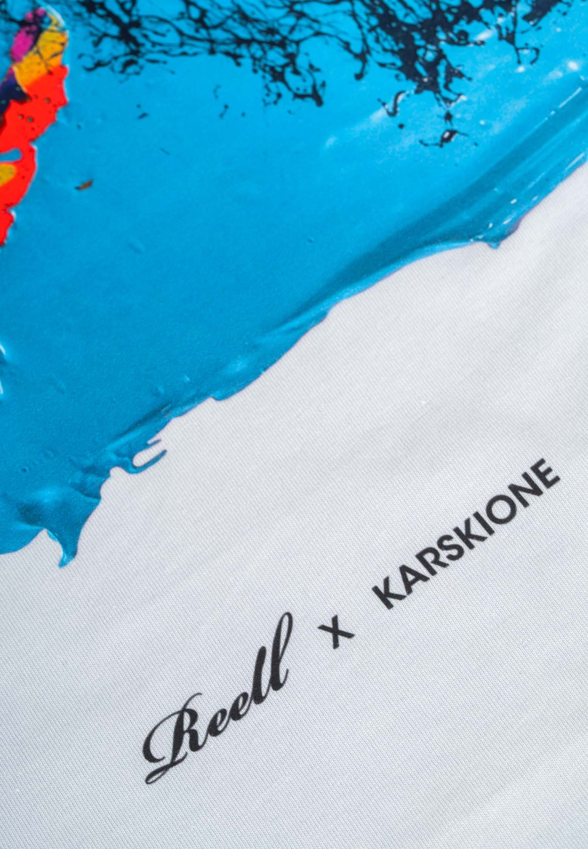 Reell x Karskione T-Shirt Water Blue