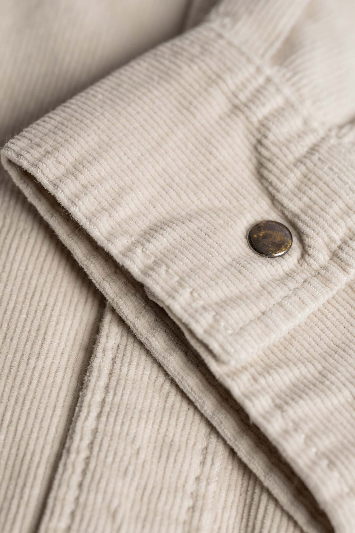 Western Cord Shirt Oatmeal