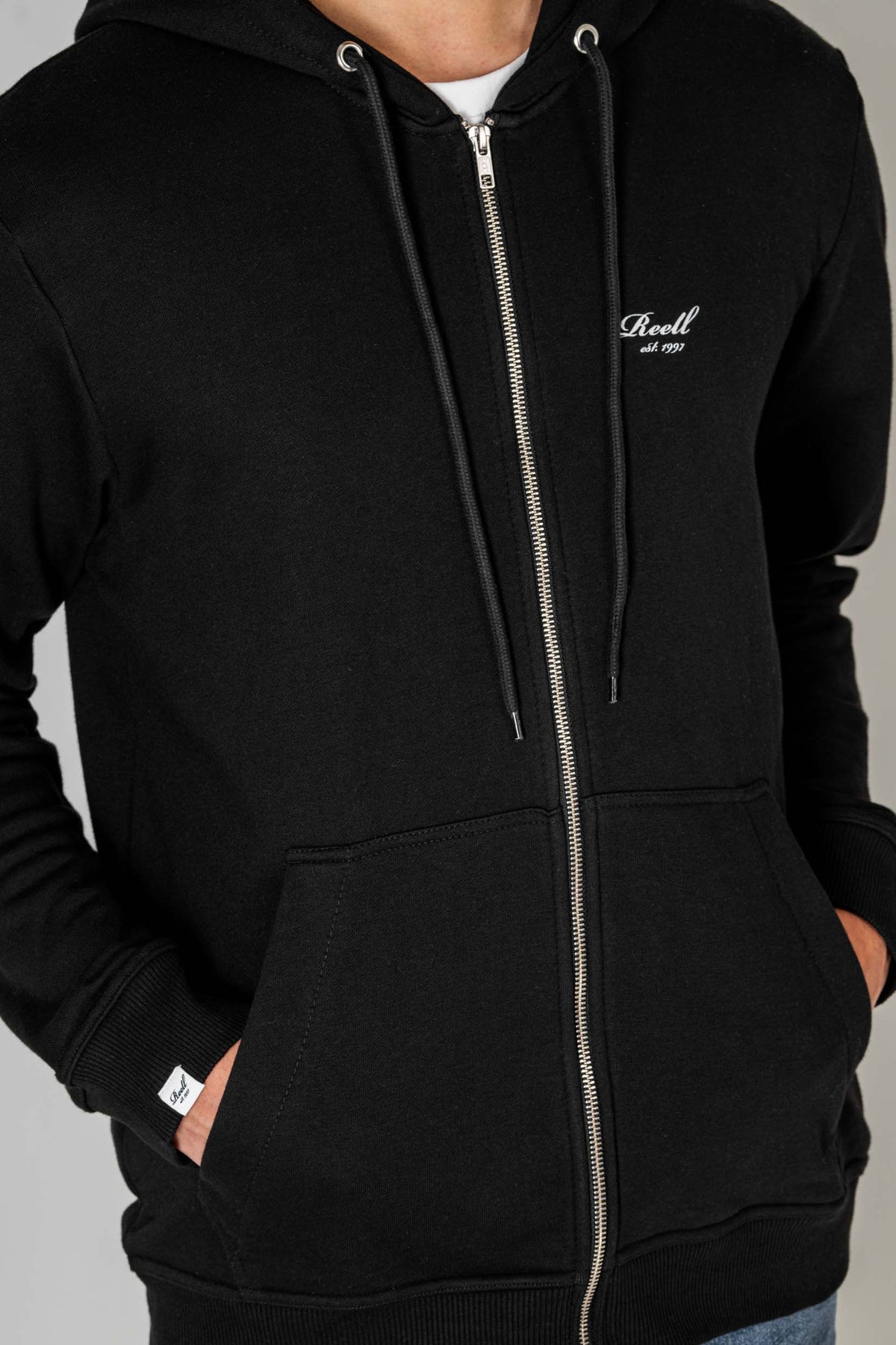Staple Terry Zip Hoodie Deep Black