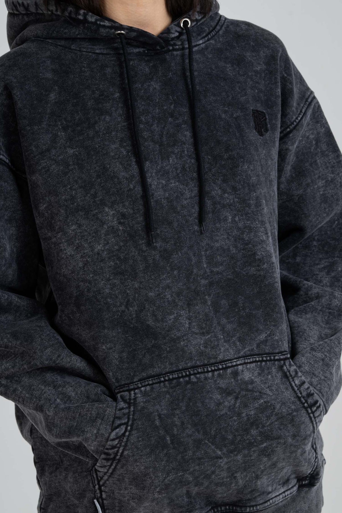 Women Nava Hoodie Deep Black Acid
