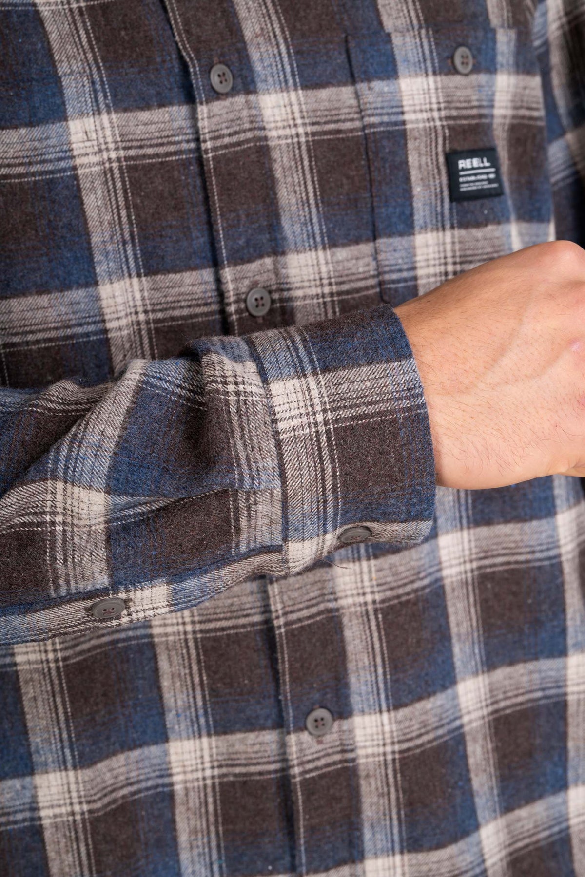 Alvar Check Shirt Blue/White/Brown