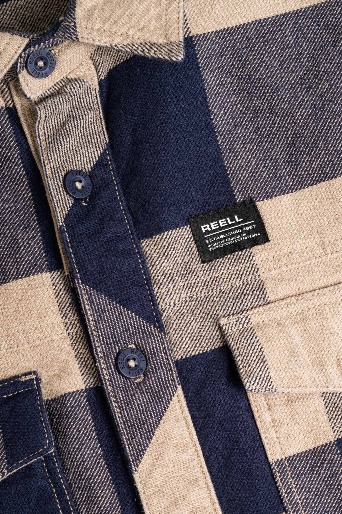Freeman Shirt Check Navy/Sand