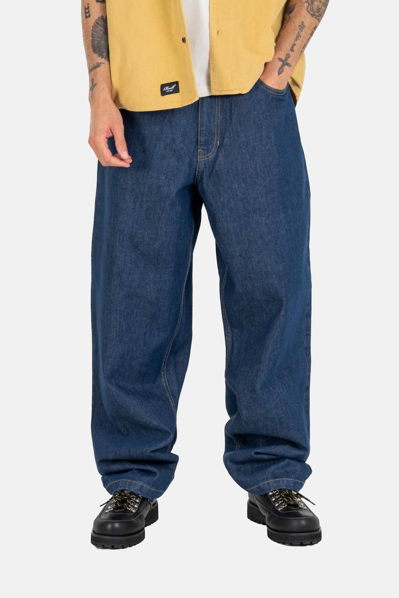 パンツ Menes buggy denim Dirty Blue wide denim Baggy Crazy Dirty
