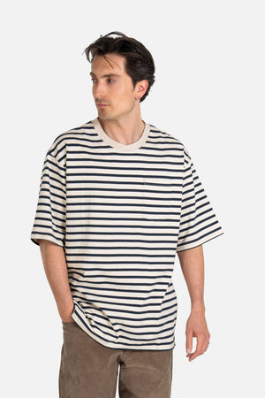 Cross T-Shirt Offwhite / Navy